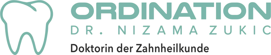 Ein schönes modernes Logo in Türkisfarbe mit einem Zahn auf der linken Seite